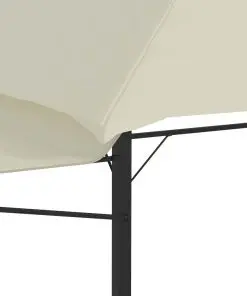 vidaXL Gazebo with Double Extended Roofs 3x3x2,75 m Cream 180 g/m²