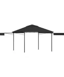 vidaXL Gazebo with Double Extending Roofs 3x3x2.75 m Anthracite 180g/m²