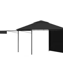 vidaXL Gazebo with Double Extending Roofs 3x3x2.75 m Anthracite 180g/m²