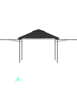 vidaXL Gazebo with Double Extending Roofs 3x3x2.75 m Anthracite 180g/m²