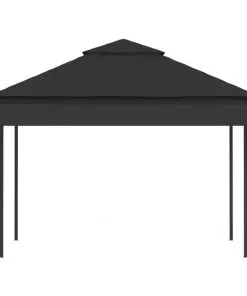 vidaXL Gazebo with Double Extending Roofs 3x3x2.75 m Anthracite 180g/m²