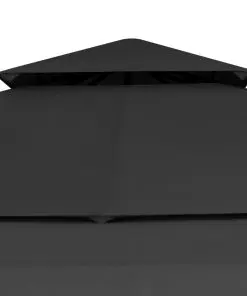 vidaXL Gazebo with Double Extending Roofs 3x3x2.75 m Anthracite 180g/m²