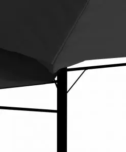 vidaXL Gazebo with Double Extending Roofs 3x3x2.75 m Anthracite 180g/m²