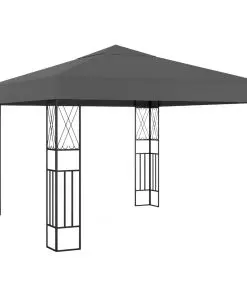 vidaXL Gazebo 3×3 m Anthracite Fabric