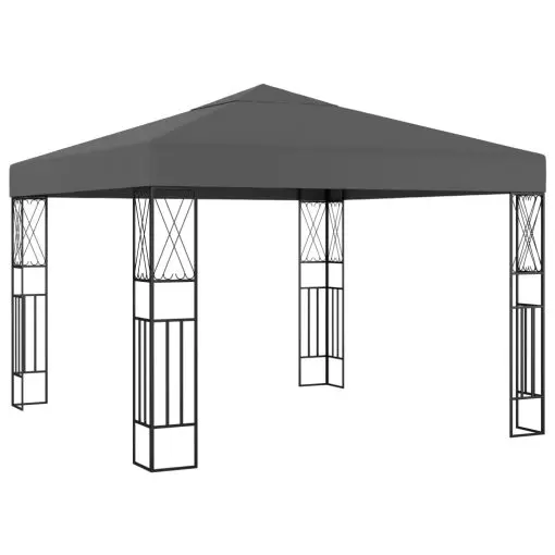 vidaXL Gazebo 3×3 m Anthracite Fabric