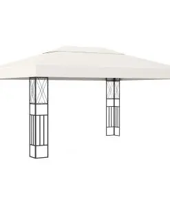 vidaXL Gazebo 3×4 m Cream Fabric