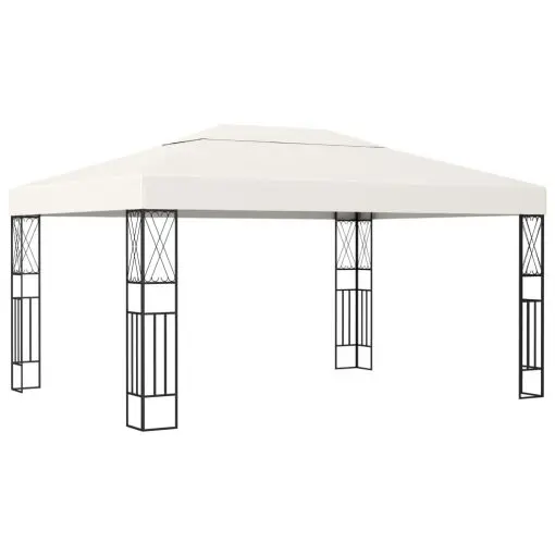 vidaXL Gazebo 3×4 m Cream Fabric