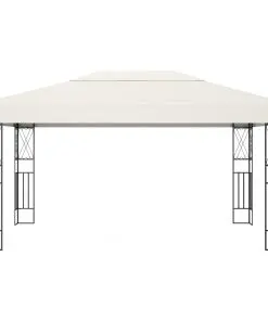 vidaXL Gazebo 3×4 m Cream Fabric