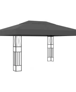 vidaXL Gazebo 3×4 m Anthracite Fabric