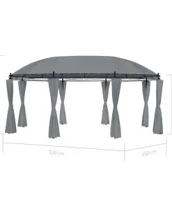 vidaXL Gazebo with Curtains 530x350x265 cm Anthracite