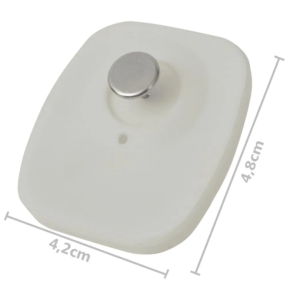 vidaXL 2000 pcs RF Hard Tags and Pins Sets 8.2 MHz White