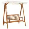 vidaXL Garden Swing Bench with Canopy Solid Acacia Wood vidaXL Garden Swing Bench with Canopy Solid Acacia Wood