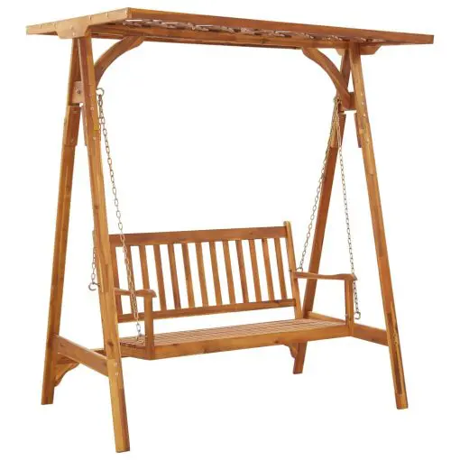 vidaXL Garden Swing Bench with Trellis Solid Acacia Wood