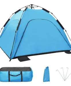 vidaXL Pop Up Beach Tent 220x220x160 cm Blue