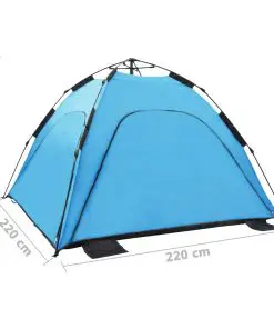 vidaXL Pop Up Beach Tent 220x220x160 cm Blue