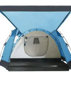 vidaXL Tunnel Camping Tent 4 Person Blue