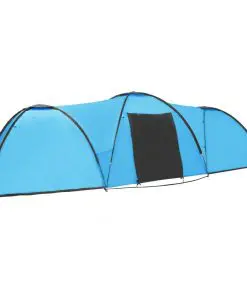 vidaXL Camping Igloo Tent 650x240x190 cm 8 Person Blue