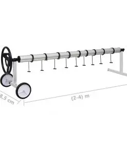 vidaXL Pool Cover Roller with Stainless Steel Base