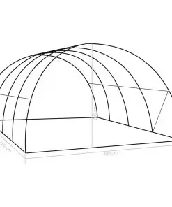 vidaXL Greenhouse 16 m² 4x4x2 m
