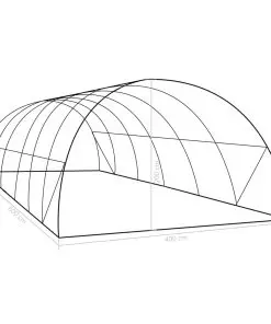 vidaXL Greenhouse 24 m² 6x4x2 m