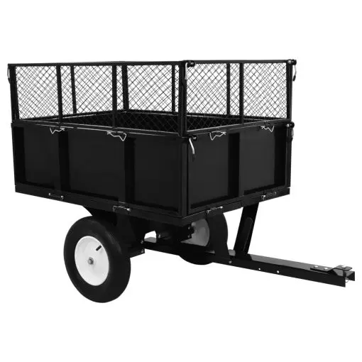 vidaXL Tipping Trailer for Lawn Tractor 300 kg Load