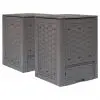 vidaXL Garden Composters 2 pcs Brown 60x60x83 cm 600 L vidaXL Garden Composters 2 pcs Brown 60x60x83 cm 600 L