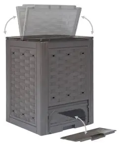 vidaXL Garden Composters 2 pcs Brown 60x60x83 cm 600 L
