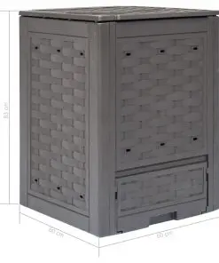 vidaXL Garden Composters 2 pcs Brown 60x60x83 cm 600 L