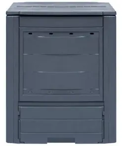 vidaXL Garden Composters 2 pcs Grey 60x60x73 cm 520 L
