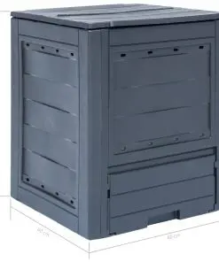 vidaXL Garden Composters 3 pcs Grey 60x60x73 cm 780 L