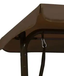 idaXL Kids Swing Bench Brown 115x75x110 cm Fabric