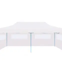 vidaXL Folding Pop-up Partytent with Sidewalls 3×6 m Steel White