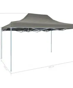 vidaXL Professional Folding Party Tent 3×4 m Steel Anthracite
