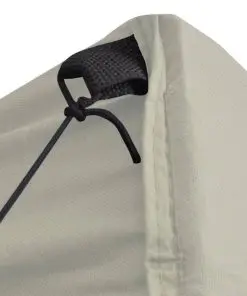 vidaXL Folding Gazebo with 4 Sidewalls 5×5 m Cream