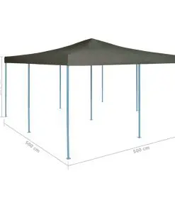vidaXL Folding Gazebo 5×5 m Anthracite