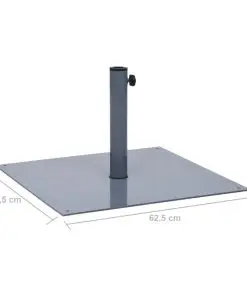 vidaXL Parasol Base Dark Grey Steel Square 17 kg