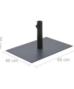 vidaXL Parasol Base Dark Grey Steel 15 kg