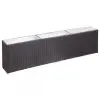 vidaXL Garden Raised Bed with 3 Pots 150x20x40 cm Poly Rattan Black vidaXL Garden Raised Bed with 3 Pots 150x20x40 cm Poly Rattan Black
