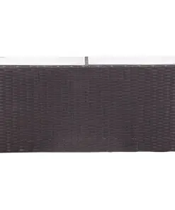 vidaXL Garden Raised Bed with 2 Pots 90x20x40 cm Poly Rattan Black