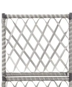 vidaXL Trellis Raised Bed with 1 Pot 30x30x107 cm Poly Rattan Grey