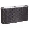 vidaXL Garden Raised Bed 80x25x40 cm Poly Rattan Black vidaXL Garden Raised Bed 80x25x40 cm Poly Rattan Black