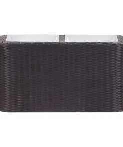 vidaXL Garden Raised Bed 80x25x40 cm Poly Rattan Black