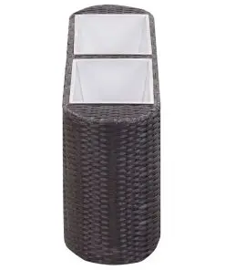 vidaXL Garden Raised Bed 80x25x40 cm Poly Rattan Black