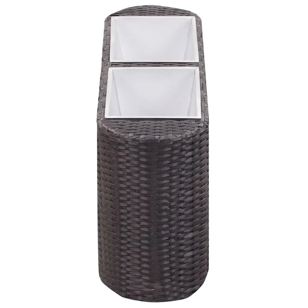 vidaXL Garden Raised Bed 80x25x40 cm Poly Rattan Black