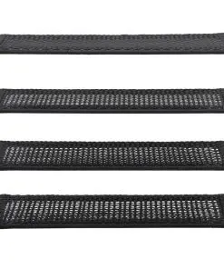 vidaXL Shoe Rack Black 80x30x60 cm Poly Rattan
