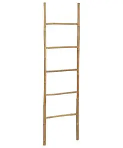 vidaXL Towel Ladder with 5 Rungs 170 cm Bamboo