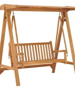 vidaXL Swing Bench 170 cm Solid Teak Wood