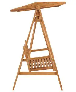 vidaXL Swing Bench 170 cm Solid Teak Wood