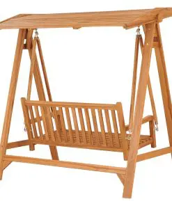 vidaXL Swing Bench 170 cm Solid Teak Wood