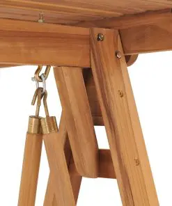 vidaXL Swing Bench 170 cm Solid Teak Wood